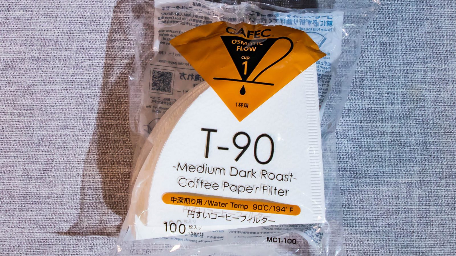 CAFEC T90 1人用 Medium Dark Roast 濾紙 (100張裝)